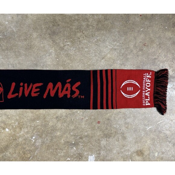 Taco Bell College Football Playoff Student Section Scarf Red‎ Black - Picture 5 of 9
